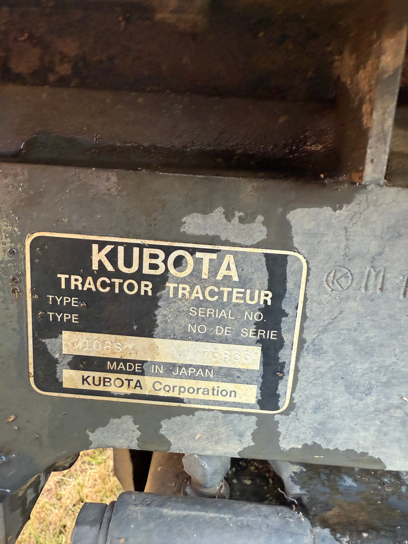 #DD2908 - 2013 M108s Kubota Tractor - MS