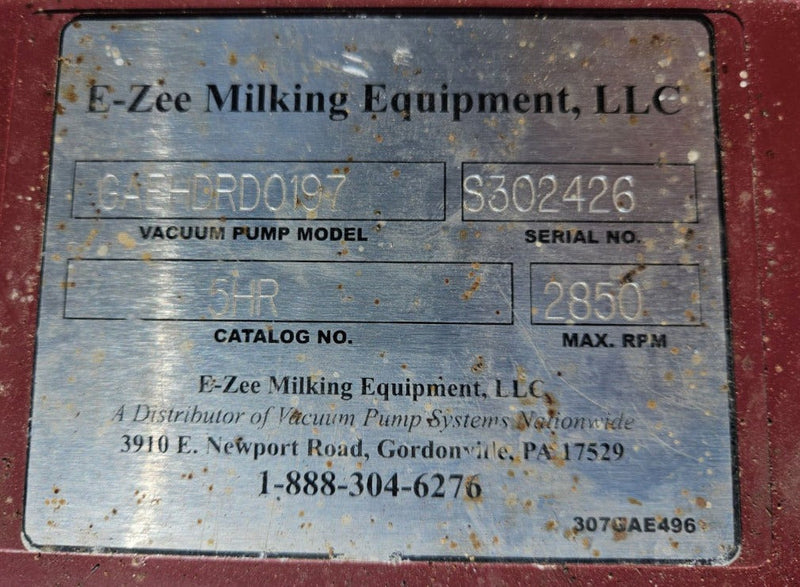 #DD2251 - E-Zee Milking Equipment Vacuum Pump