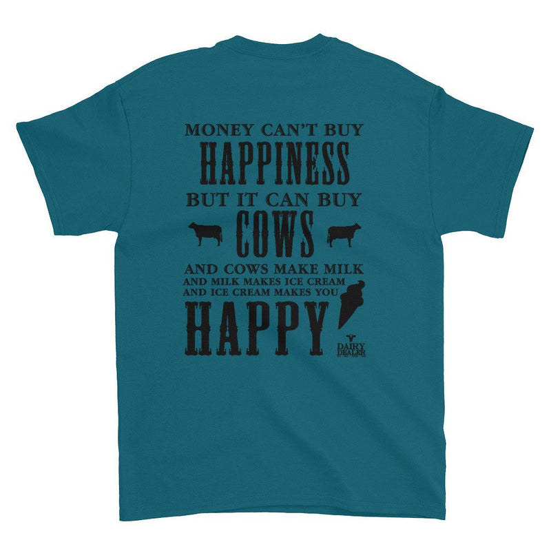 Happiness, Cows and Ice Cream Short Sleeve Shirt (Unisex)