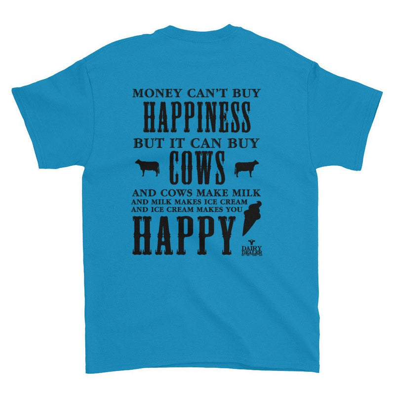 Happiness, Cows and Ice Cream Short Sleeve Shirt (Unisex)