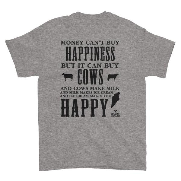 Happiness, Cows and Ice Cream Short Sleeve Shirt (Unisex)