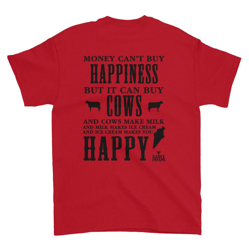 Happiness, Cows and Ice Cream Short Sleeve Shirt (Unisex)