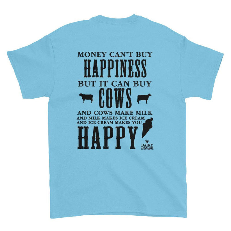 Happiness, Cows and Ice Cream Short Sleeve Shirt (Unisex)