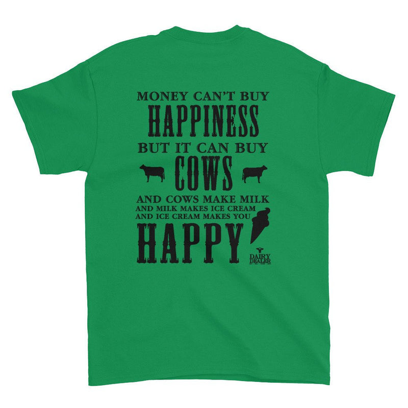 Happiness, Cows and Ice Cream Short Sleeve Shirt (Unisex)