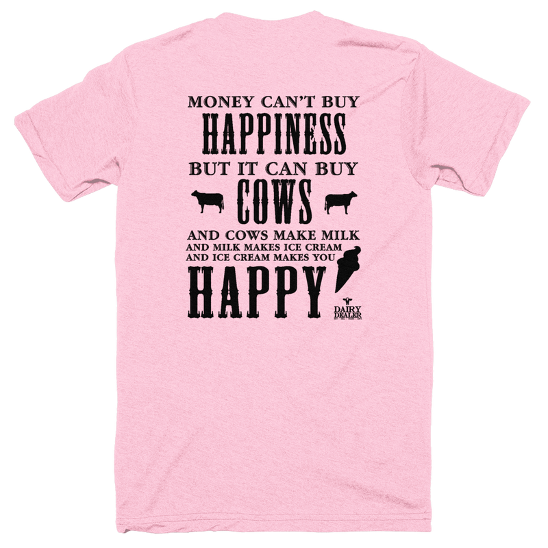 Happiness, Cows and Ice Cream Short Sleeve Shirt (Unisex)