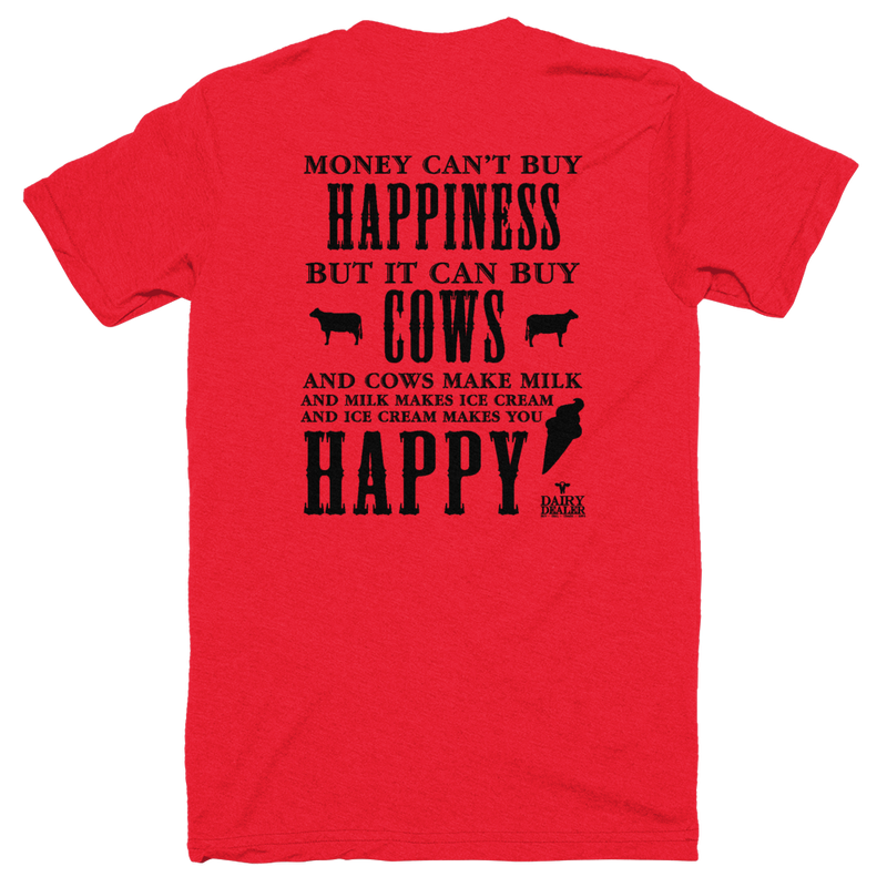 Happiness, Cows and Ice Cream Short Sleeve Shirt (Unisex)