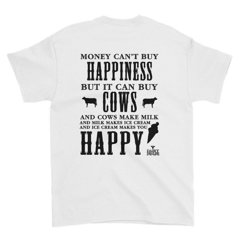 Happiness, Cows and Ice Cream Short Sleeve Shirt (Unisex)